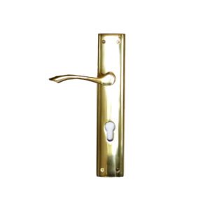 Brass European Design Brass Lever Lock Door Handle On Plate 250x50mm #1063
