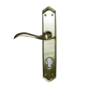 Brass Door Handle On Plate 250x45mm #1064
