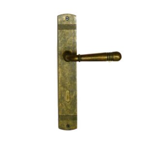 Brass Lever Handle On Plate 220x40mm PLATE x110mm HANDLE #1100