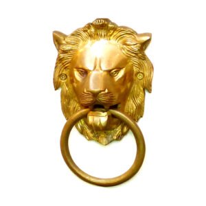 SOLID BRASS DOOR KNOCKER LION HEAD 170mm # 1107
