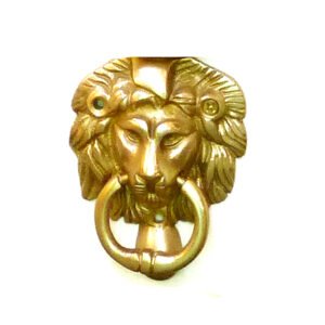 Solid Brass Door Lion Head 100mm #1109