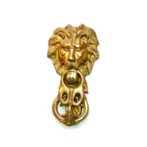 Brass Lion Door Knocker Beard 200mm #1124