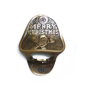 BRASS BOTTLE OPENER WALL MOUNTED “MERRY CHRISTMAS” 100mm # 1137
