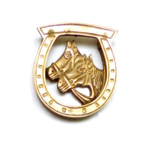 Solid Brass Double Horse Shoe Design Door Knocker 120mm #1142