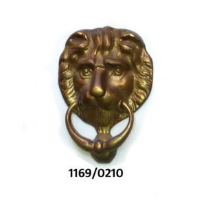 SOLID BRASS DOOR KNOCKER LIONHEAD DESIGN 110mm # 1169