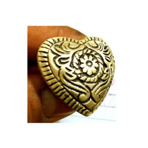 Brass Deco Heart Nail 32mm # 6188