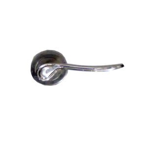 Zinc Door Handle On Round Rose  50mm ROSE x 110 mm HANDLE #1255