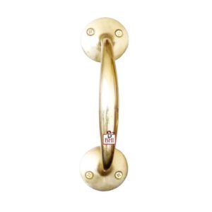 Solid Brass Door Pull Handle On Rosette 190mm #1267