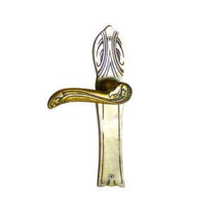 Brass Door Handle On Plate 250mm Plate ,120mm Handle #1280