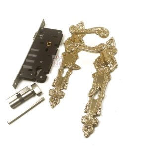 Brass Mort ice Lever Door Handle on Plate 280mm #1289