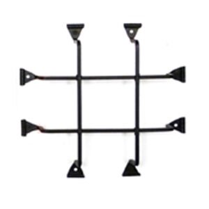 Speak-Easy Decorative Door Forged Iron Grill for Peephole and Door Viewer in Home, Office & Wine Cellar, with Curly Leaf Legs 250mm #1331