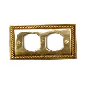 Brass Switch Plate Georgian 110mm #1334