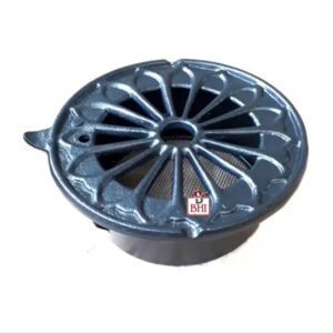 Aluminum Vent Systems Black Ceiling Grille - Round Air Vent  - Grill Cover - Aluminum Screen - HVAC Vents for Bathroom, Home Office, Kitchen Black Powder Coated 190mm #1338