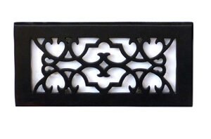 Cast Iron Air Vent Brick Grill Cover Black Powder Coated Finish 300mm #1339
