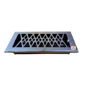 Cast Iron Heavy Duty Walkable Floor Register Easy Adjust Air Supply Lever Floor Vents - Seattle Design - Vent Cover for Home Floor - Black Powder Coated 285mm #1340