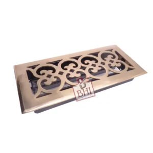 Brass Metal Heavy Duty Walkable Floor Register Easy Adjust Air Supply Lever Floor Vents - Seattle Design - Vent Cover for Home Floor 290mm #1341