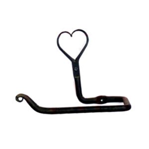 Iron Metal Toilet Roll Holder for Bathroom Toilet Wall Mount Handmade Bathroom Lavatory Toilet Paper Holder Wall Mount Black Finish 130mm #1383