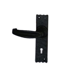 Cast Iron Door Handle On Plate 155mm #1441