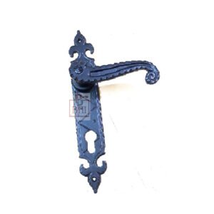 Cast Iron FDL Europe Europe Entry Door Lever Handle On Plate With Euro Cylinder Keyhole  2mm x260mm #1443