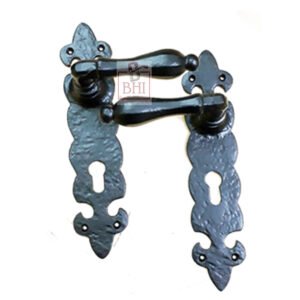 Cast Door Handle On Plate 260mm #1445