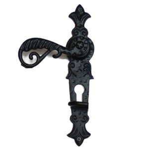 Cast Iron Door Handle On Plate 250mm #1448