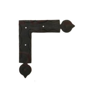 Hand Forged Iron Corner Strap Heart 150mm #1501