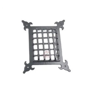 Cast Iron Speak-Easy Door Window Grill Vintage Fleur de Lys design 138mm #1547