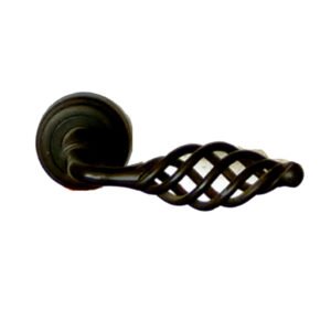 Cast Iron Lever On Rose With Basket Grip 115mm #1565