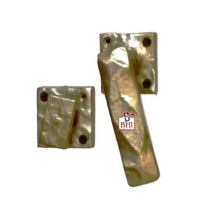 Brass Lever On Rose Medieval + Turn Button Set 110mm #1572