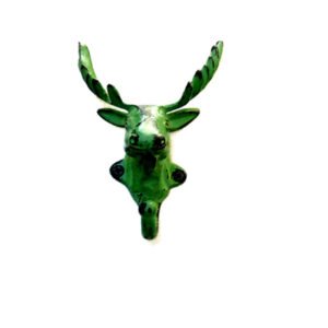 Cast Iron Animal Coat Hook"REINDEER" Style 155mm#1585 Patina Finish