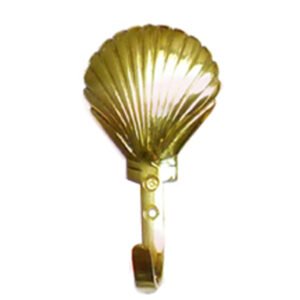 Brass Coat Hook Seashell Design 110mm #1597