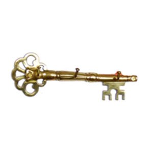 Brass Coat Hook With Three Hangers 150mm #1603