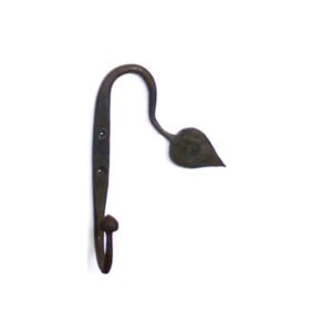 Hand Forged Iron Coat Hook "Leaf" 140mm #1606