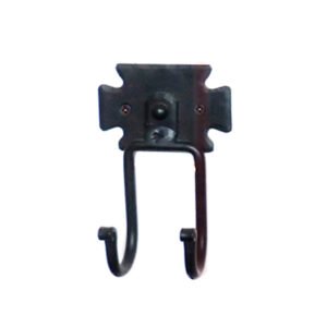 Hand Forged Iron Double Hook 120mm #1676