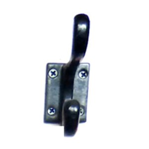 Cast Iron Hat & Coat Hook 90mm #1583 Black Finish