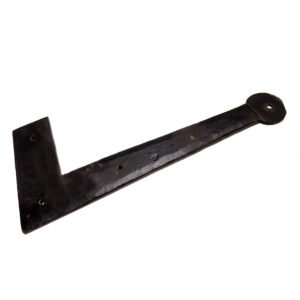HAND FORGED IRON DOOR CORNER STRAP BEAN CUSP STYLE 225mm #1742