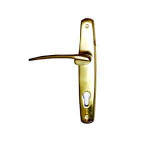 Brass European Design Brass Lever Lock Door Handle On Plate 245mm #199