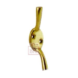 Brass Cleat Hook Victorian style #7365