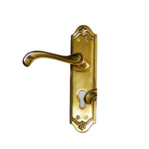 Brass Door Handle On Plate 200mm#201