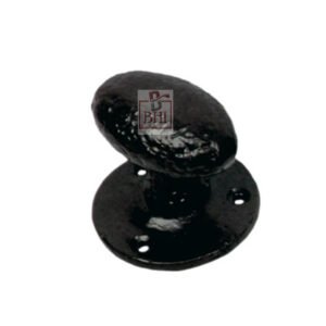 CAST IRON DOOR KNOB MORTISE SPRUNG OVAL 60mm # 2012