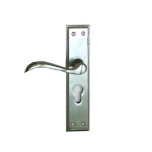 BRASS DOOR HANDLE ON PLATE 200mm#203