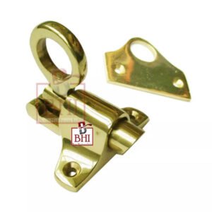 Brass Door Latch,Self-Closing Latches,Spring gate Lock with Screws,Spring Sliding Barrel Door Latch,Window Bolt Gate Latch, Brass Automatic Door Lock for Wooden Fence Yard Shed Polish Brass Finish 60mm #2289