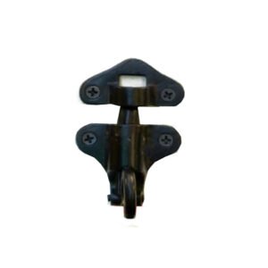 Door Latch,Self-Closing Latches,Spring gate Lock with Screws,Spring Sliding Barrel Door Latch,Window Bolt Gate Latch, Cast Iron Automatic Door Lock for Wooden Fence Yard Shed Black Powder Coated Finish 60mm #2289