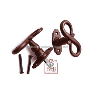 Cast Iron S Handle Fenstergriff Messing Antik 80mm #2397 Brown Wax