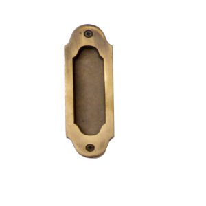 Traditional Vintage Brass Antique Flush Pull Door Handle Sliding Door Flush Handle with Fixing Screw for Drawer Cabinet Wardrobe Sliding Doors 120mm #2409
