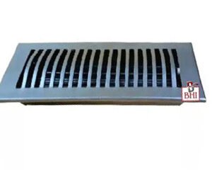 Cast Iron Heavy Duty Walkable Floor Register Easy Adjust Air Supply Lever Floor Vents - Seattle Design - Vent Cover for Home Floor - Black Powder Coated   200mm #2412