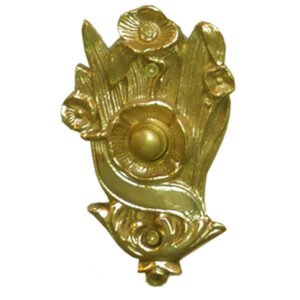 Brass Door Bell Button Flower 116mm #2450