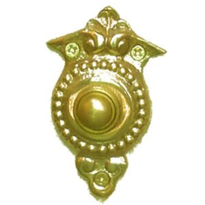 Brass Door Bell Push Button Beaded 75mm #2451