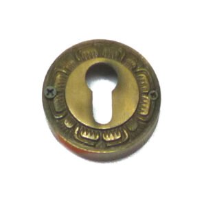Euro Escutcheons Brass Antique Finish Escutcheon Cylinder Keyhole Euro Door Lock Cover for Security and Protection from Key Damage, Durable Escutcheon Plate with Concealed Screws 60mm #2489