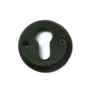 Cast Iron Euro Escutcheons Black Powder coated Escutcheon Cylinder Keyhole Euro Door Lock Cover for Security and Protection from Key Damage, Durable Escutcheon Plate with Concealed Screws 55mm #2492